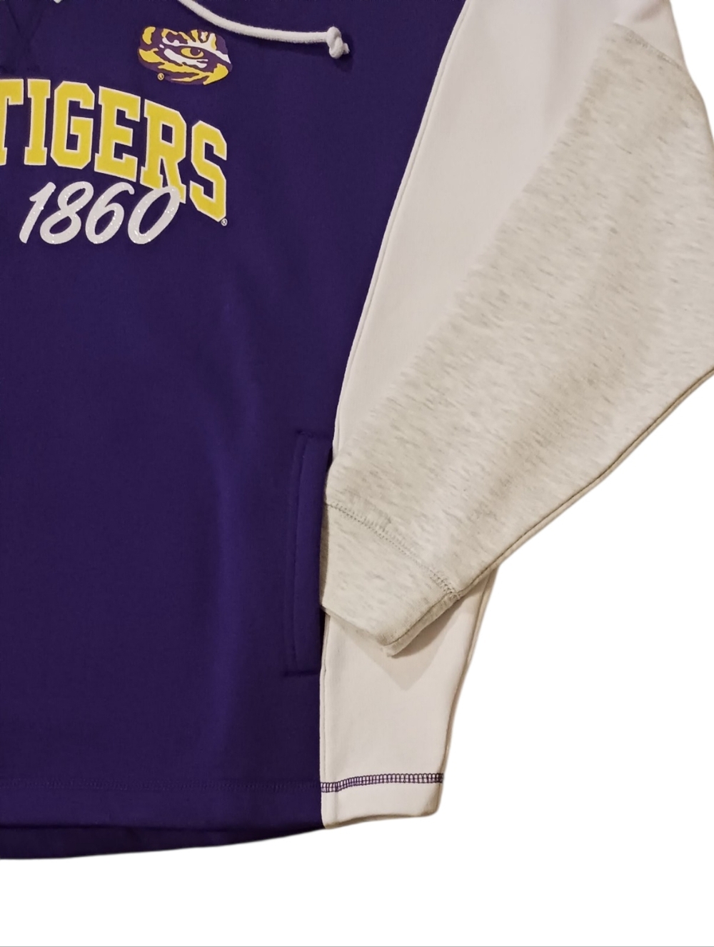 LSU Colorblock Cropped Hoodie - Picture 10 of 16